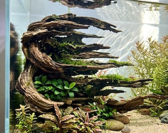 Twisted Driftwood Root 3d printed | Natural Aquascape Suspended Ornament 106