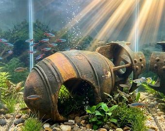 Atombomben-Aquariumhöhle – Postapokalyptisches Fischversteck – Fallout-inspirierte Deko – Ödland-Aquarium-Ornament 9