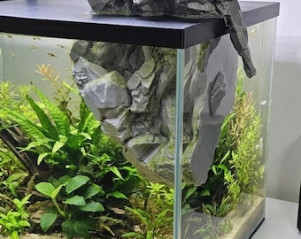 Floating Rock Aquarium Decor  | Inside Outside Aquarium Ornament |  Fish Tank Centerpiece 96
