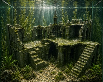 Zelda Sunken Gothic Castle Hall Ruins Aquarium Decoration 82