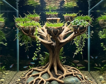 Ancient Tree of Life Aquarium Planter: 3D Printed Bonsai Holder 116