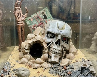 Cyber-Relic Terminal Cave – Kreative 3D-gedruckte Sci-Fi-Aquariumdekoration 6