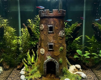 alten Wachturm Heiligtum: Mythic Skull Fortress & Zelda Fish Tank Decor 46