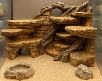 Ancient Mountain Fortress - Fortress & Zelda Fish Tank Decor 81