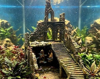Gothic Ruins Fortress -  Fortress & Zelda Fish Tank Decor 72