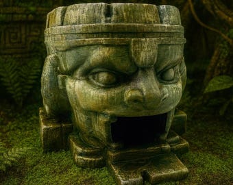 Aztekenschädelfestung: Antike Wächter-Betta-Dekoration & Terrarium-Versteck 41