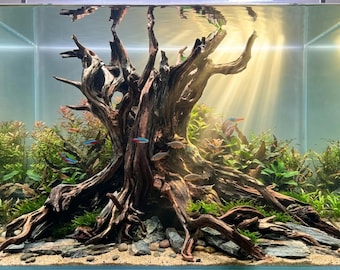 Treibholz-Wurzelbrücke als Aquarium-Versteck – 3D-gedruckte Aquascape-Dekoration 109