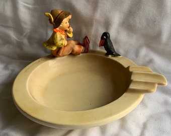 hummel ashtray boy with bird
