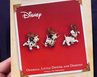 Ornament, Disney's "Oddball, Little Dipper, & Domino" from 102 Dalmatians, Hallmark Keepsake -- 6817K-GBR