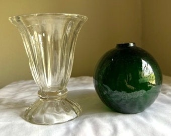 2 Glass Vases -- 6396-6C