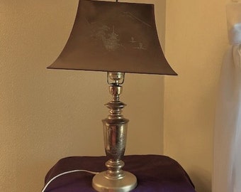 Brass Lamp with Brass Shade, Japanese --  8773-SBR