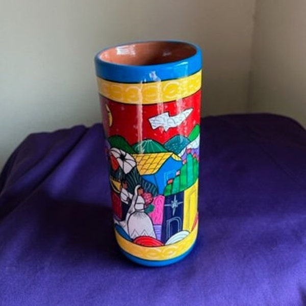 Terracotta Mexican Vase Etsy