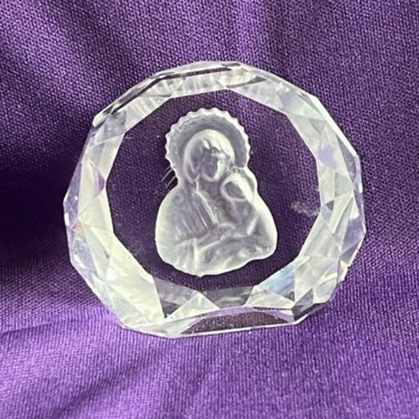 Crystal Mary and Baby Jesus Sculpture -- 6906-COD1