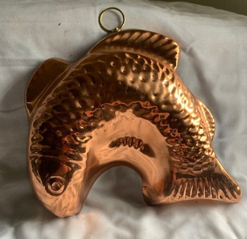 Copper Fish-Shaped Food Mold P2670-C/B | Etsy