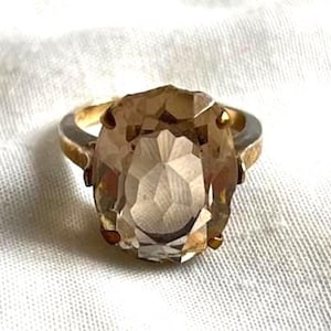 Ring, Smoky Topaz, 12k Gold Filled, Sz. 6-1/2 --139-COD1/FBM
