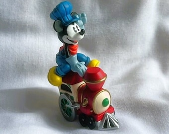 Figurine, Mickey's Locomotive, Hallmark Merry Miniatures  -- 6551-GBR