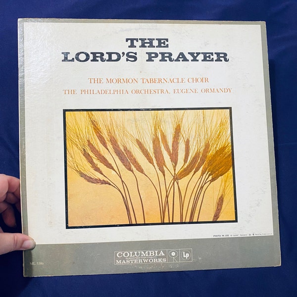 Vinyl record:  The Lord's Prayer, The Mormon Tabernacle Choir & The Philadelphia Orchestra, 33rpm -- 6815K-DR