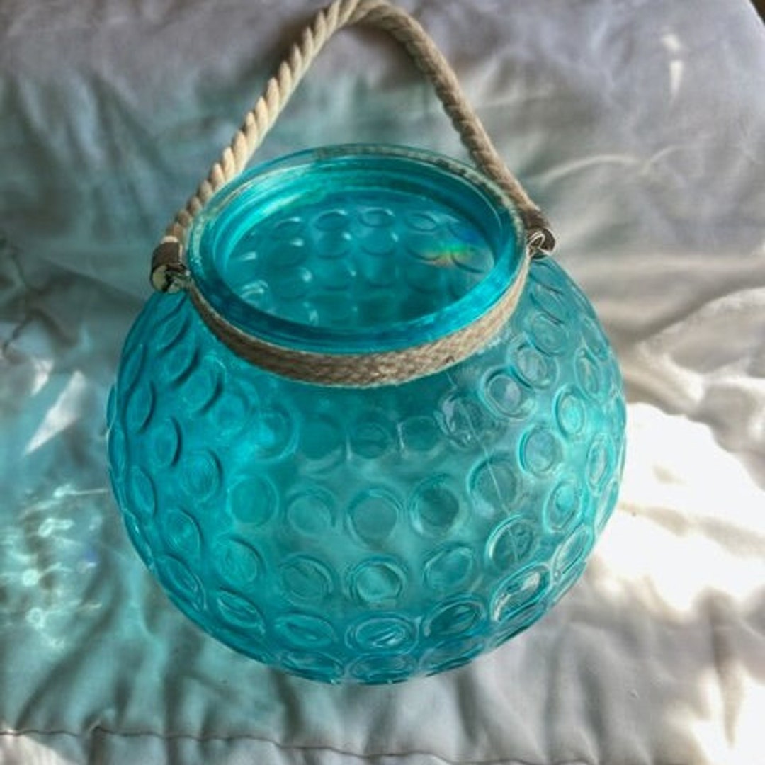 Decorative Glass Jar With Rope Handle 8550 Etsy