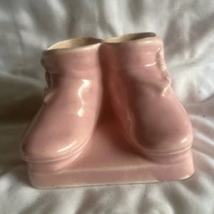 Planter, Baby Shoes, Pottery -- 7942-7C