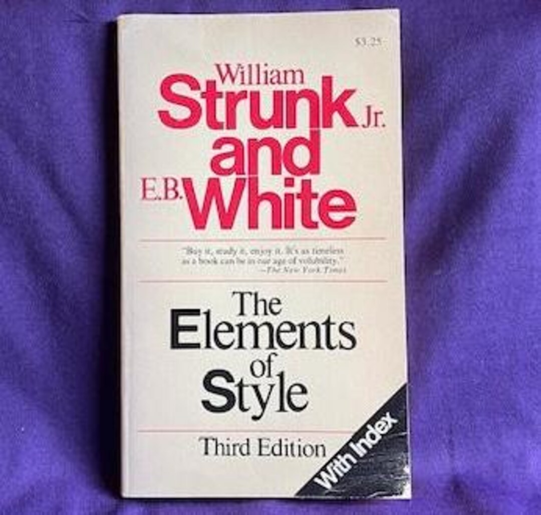 Language Book: the Elements of Style, Third Edition, Vintage