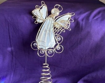 Tree Topper, Angel, Mother-of-Pearl  --  8579-6A