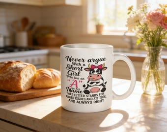 Argument nie mit einer kurzen Mädchen-Tasse, lustige Wut-Frage-Kaffeetasse