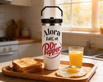 Personalisierte Dr Pepper Tumbler, Benutzerdefinierte Name 30 Unzen Edelstahl Reisebecher