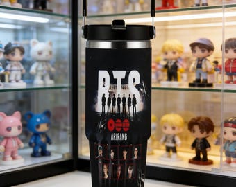 Bicchiere termico in acciaio inox da 30 oz BTS ARIRANG, borraccia isolante Kpop ARMY