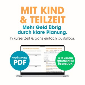 Child Budget Planner | Family Budget PDF | Fillable Template for Part-Time Mothers | Child Cost Planner | Household Budget Book