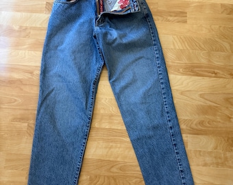 vintage Lucky Brand Dungarees of America Made in USA Jean droit en denim 100 % coton taille 10/30 (mesure 28 pouces)