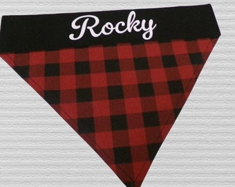 Over the collar Dog Bandana, Personalized Dog Bandana, Dog Bandana.