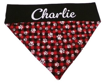 Over the collar dog bandana, Personalized dog bandana, Dog bandana.