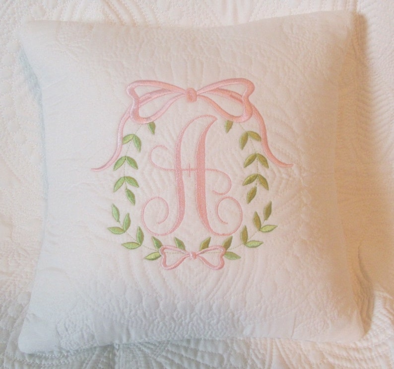 Monogrammed Pillow Personalized Pillow Embroidered Pillow Etsy