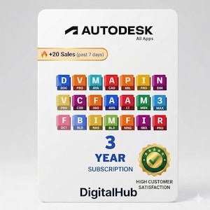 Autodesk All Apps 3 year Subscription | CAD , 3D Design Software Bundle – 100% Genuine