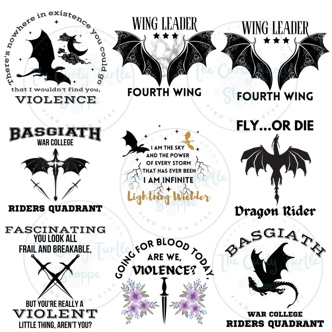 Fourth Wing Design Bundle Fourth Wing Svg Fourth Wing Png - Etsy