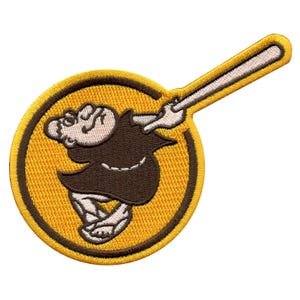 2020 San Diego Padres Swinging Padre Alternate Sleeve Embroidered Patch, Iron On Clothing Patches, Custom Embroidery Patch