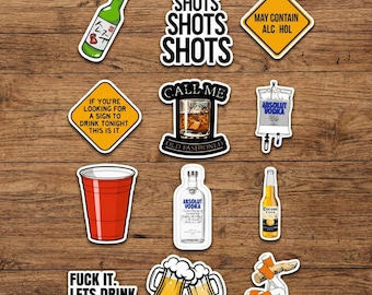12 pcs Scotch Alcohol Stickers , Weatherproof Decals for Party Planners & Drink Enthusiasts, Fun Bar Accessories Gift, Whiskey Lovers Gift