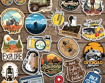 20 pcs World Travel Stickers, Planner Decals, Scrapbook Decorations