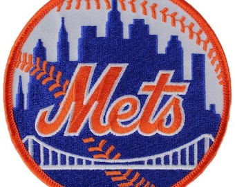 New York Mets Road Jersey Sleeve Embroidered Patch, Iron On Clothing Patches, Custom Embroidery Patch