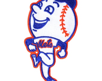 New York Mets Mr. Met Skipping Sleeve Jersey (2014) Embroidered Patch, Iron On Clothing Patches, Custom Embroidery Patch