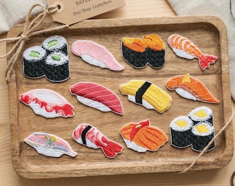 Sushi Patch, Sushi Collection, Hand Roll,Iron On Patch, Sushi , Embroidered Iron On Patch, Cool Patches, Embroidery Patch,High quality Patch