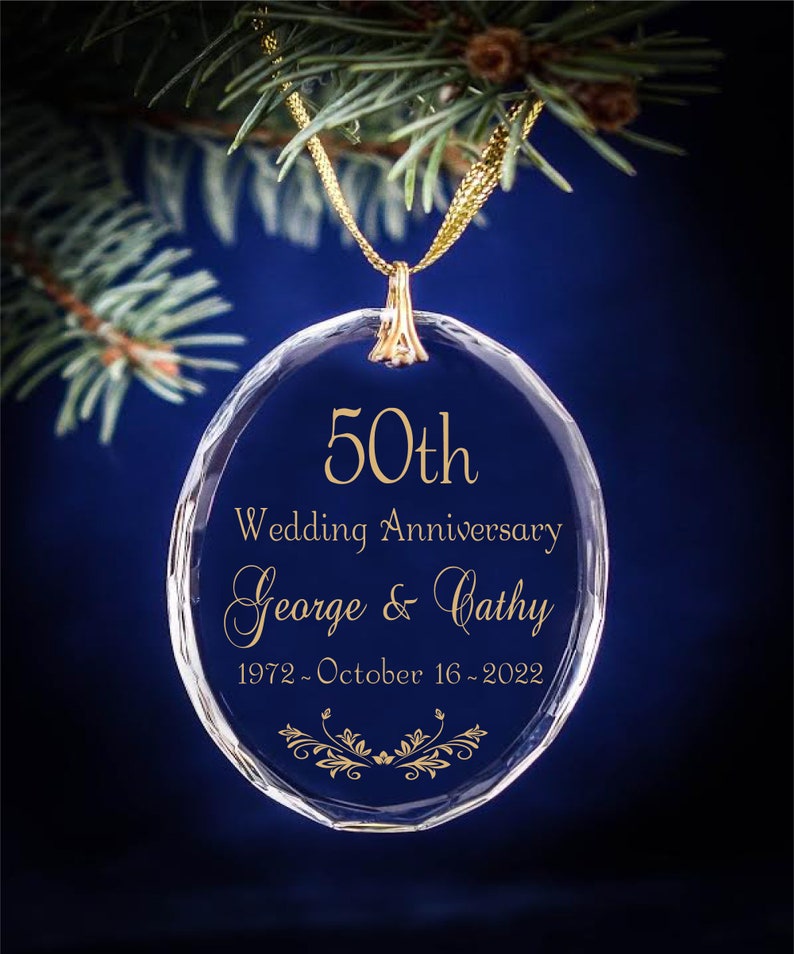 Gold 50th Golden Wedding Anniversary Keepsake Personalized Etsy