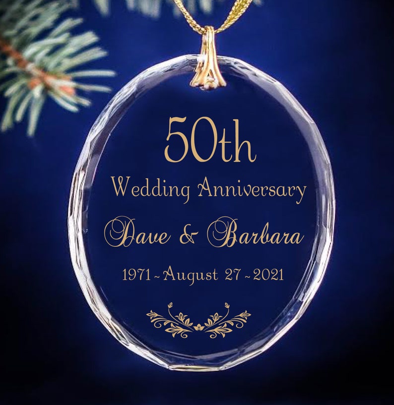 Gold 50th Golden Wedding Anniversary Keepsake Personalized Etsy