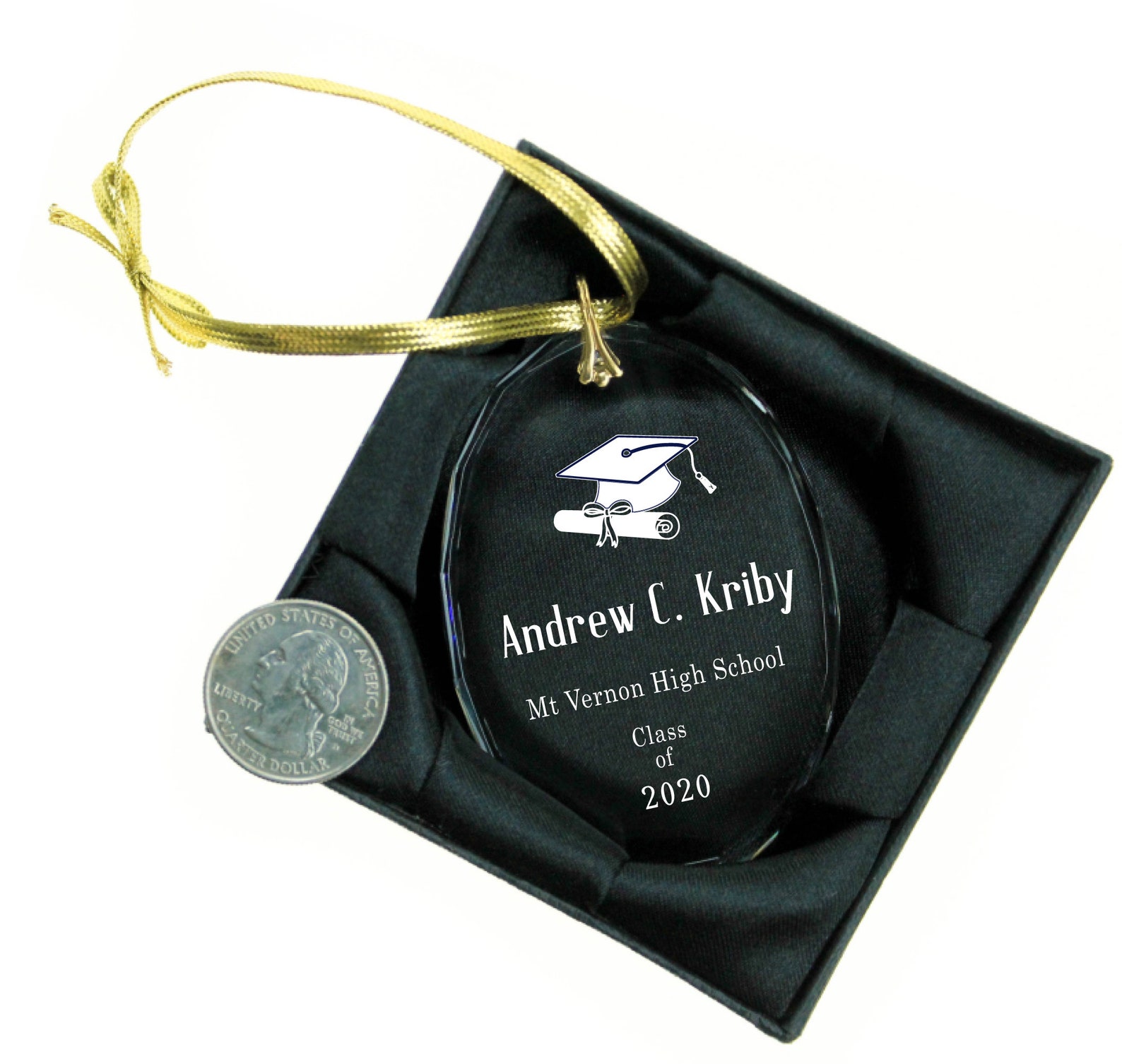 High School Graduation Cap and Diploma Keepsake Personalized Etsy