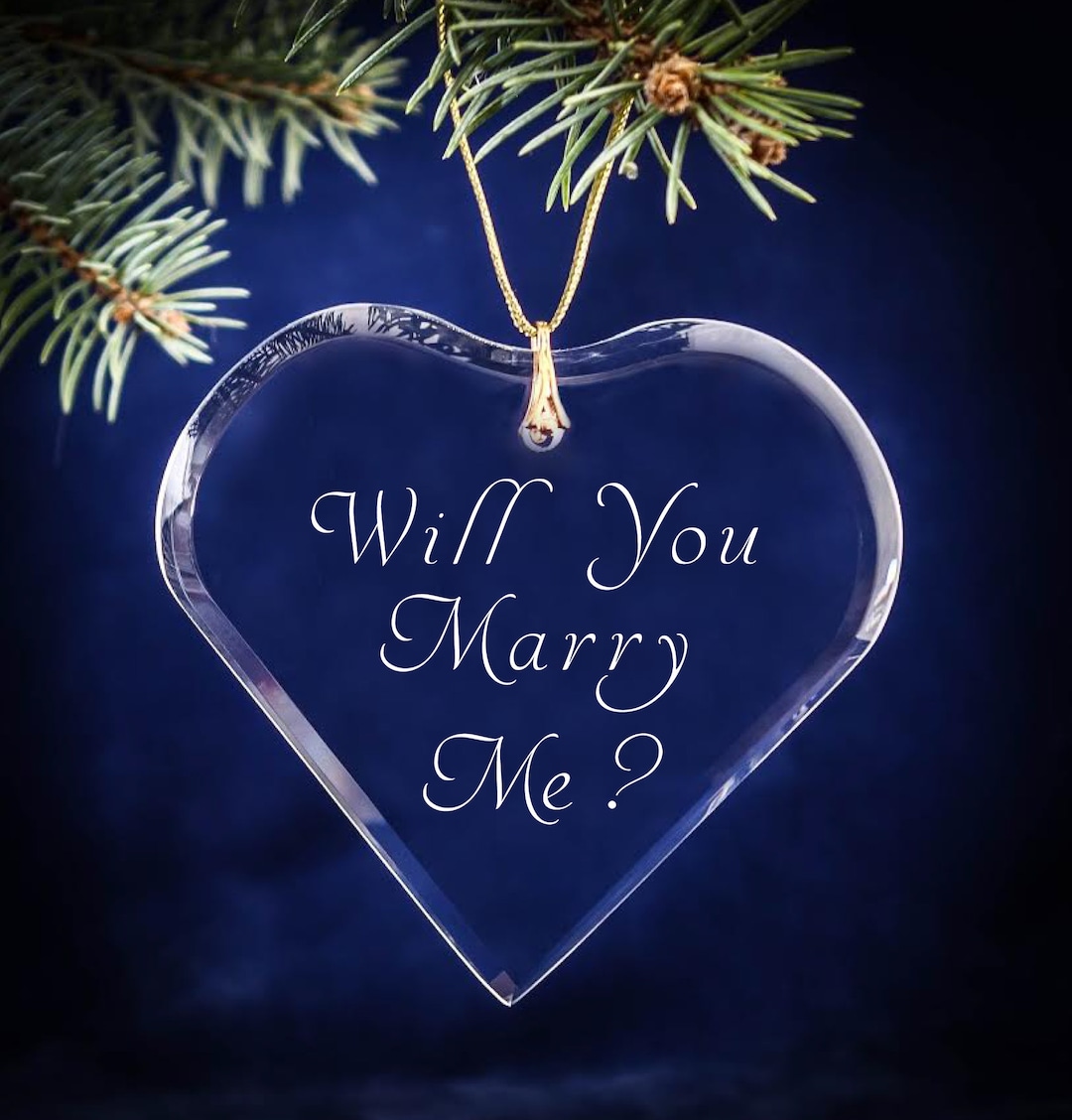 Will You Marry Me? Christmas Proposal Ornament - Engagement Keepsake - Etsy