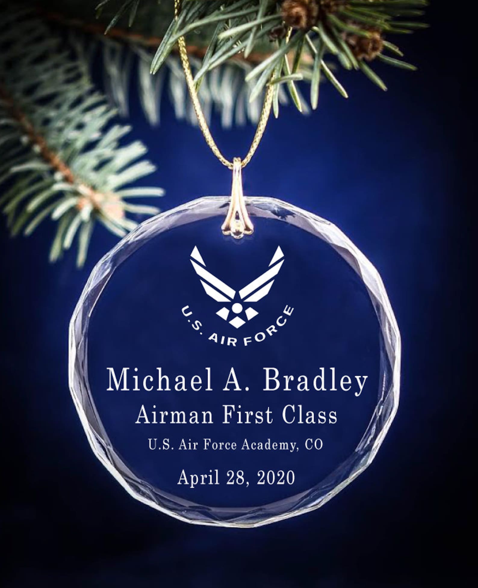 United States Air Force Graduation Date Keepsake Circle Etsy