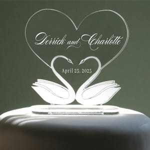 Graceful Swans Keepsake Wedding Cake Topper