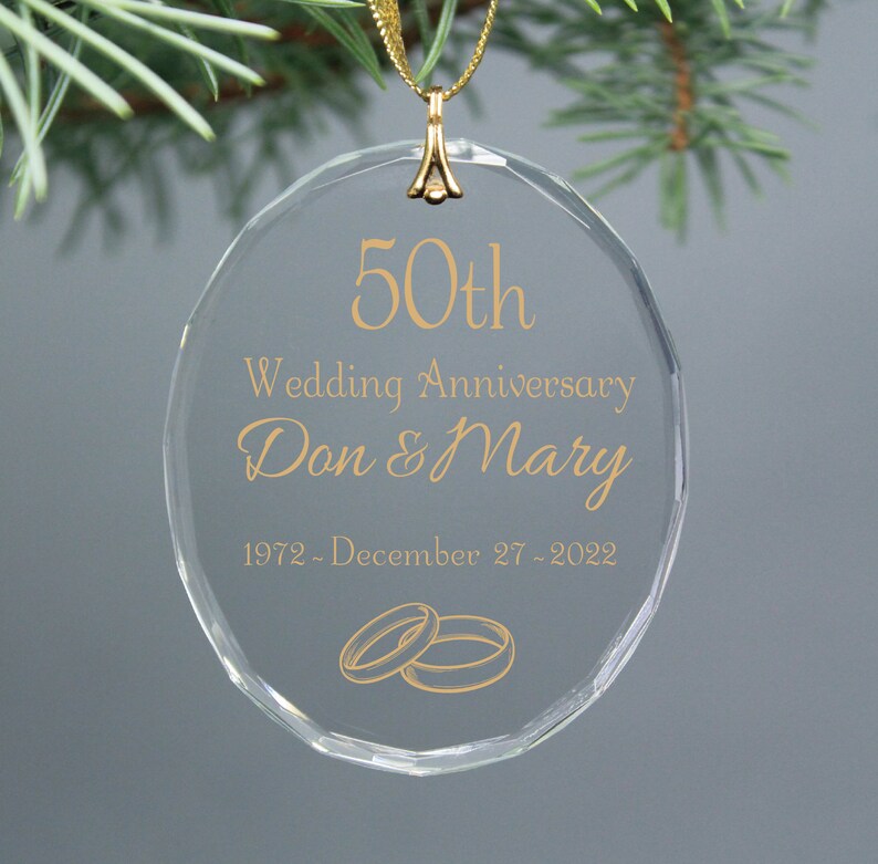Golden Wedding Rings 50th Wedding Anniversary Keepsake Etsy