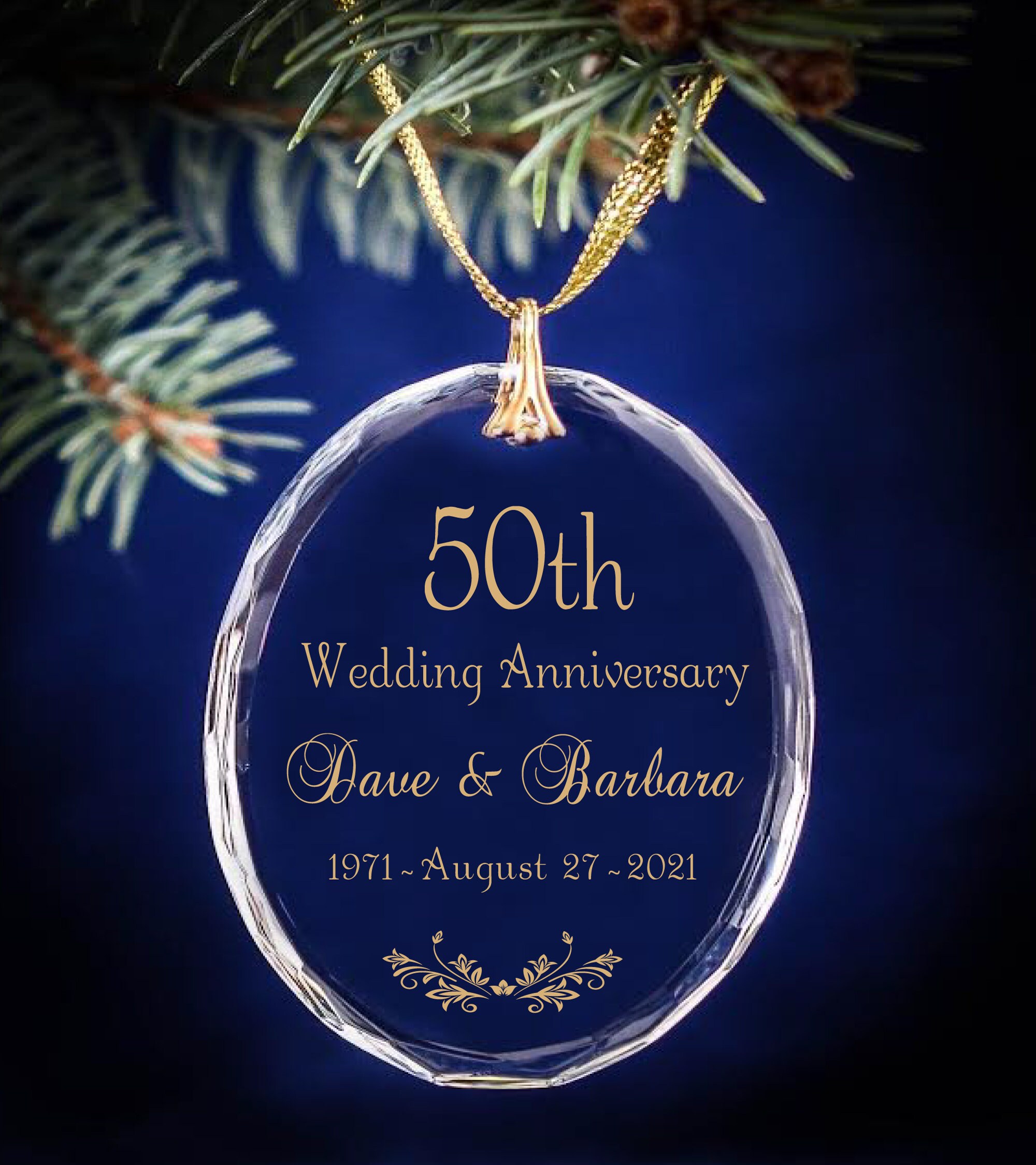 50th Golden Wedding Anniversary Keepsake Personalized Etsy
