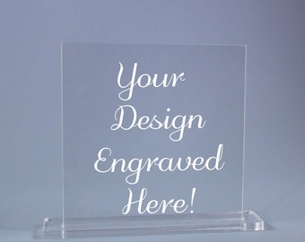 Your Design Here - You Provide the  Design for a One of a Kind Square Cake Topper